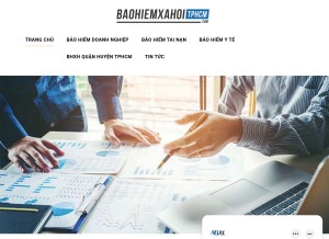 How baohiemxahoitphcm.com looks like on a tablet such as an iPad.