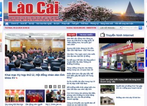 How baolaocai.vn looks like on a tablet such as an iPad.