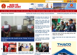 How baovephapluat.vn looks like on a tablet such as an iPad.