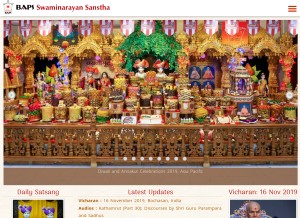 How baps.org looks like on a tablet such as an iPad.