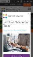 How baptisthealth.com looks like on a mobile device such as an iPhone.