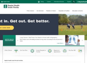 How baptisthealth.net looks like on a tablet such as an iPad.