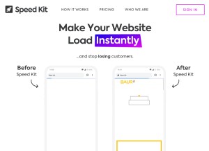 How baqend.com looks like on a tablet such as an iPad.