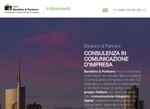 How barabino.it looks like on a tablet such as an iPad.