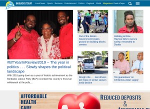 How barbadostoday.bb looks like on a tablet such as an iPad.