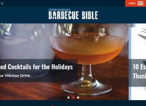 How barbecuebible.com looks like on a tablet such as an iPad.