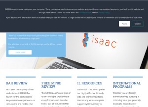 How barbri.com looks like on a tablet such as an iPad.