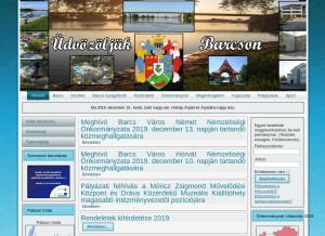 How barcs.hu looks like on a tablet such as an iPad.