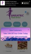 How bariatricfooddirect.com looks like on a mobile device such as an iPhone.