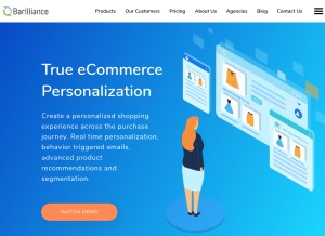 How barilliance.com looks like on a tablet such as an iPad.