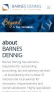 How barnesdennig.com looks like on a mobile device such as an iPhone.