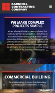 How barnhillcontracting.com looks like on a mobile device such as an iPhone.