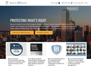 How baronandbudd.com looks like on a tablet such as an iPad.