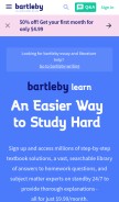 How bartleby.com looks like on a mobile device such as an iPhone.