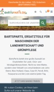 How bartparts.de looks like on a mobile device such as an iPhone.
