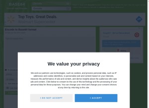 How base64encode.org looks like on a tablet such as an iPad.