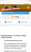 How baseball-almanac.com looks like on a mobile device such as an iPhone.