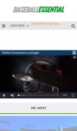 How baseballessential.com looks like on a mobile device such as an iPhone.