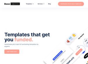 How basetemplates.com looks like on a tablet such as an iPad.