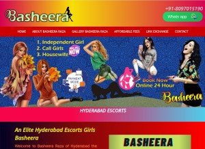 How basheeraraza.com looks like on a tablet such as an iPad.