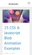 How bashooka.com looks like on a mobile device such as an iPhone.