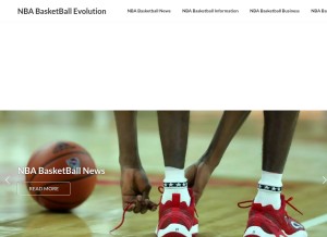 How basketball-evolution.com looks like on a tablet such as an iPad.