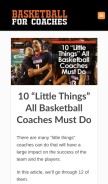 How basketballforcoaches.com looks like on a mobile device such as an iPhone.