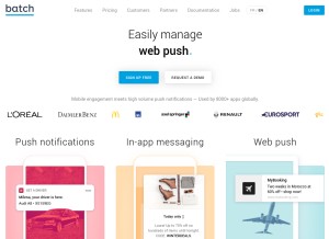 How batch.com looks like on a tablet such as an iPad.