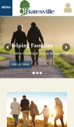 How batesville.com looks like on a mobile device such as an iPhone.