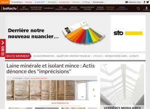 How batiactu.com looks like on a tablet such as an iPad.