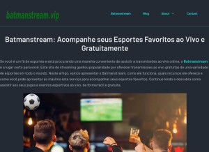 How batmanstream.vip looks like on a tablet such as an iPad.