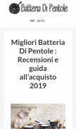 How batteriadipentole.com looks like on a mobile device such as an iPhone.