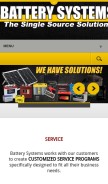 How batterysystems.net looks like on a mobile device such as an iPhone.