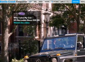 How battlecreekenquirer.com looks like on a tablet such as an iPad.