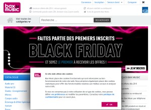 How bax-shop.fr looks like on a tablet such as an iPad.