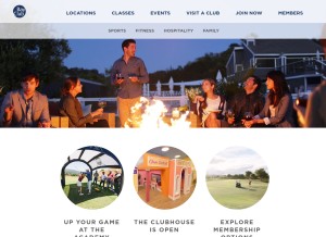 How bayclubs.com looks like on a tablet such as an iPad.