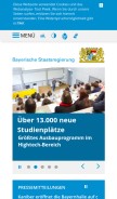 How bayern.de looks like on a mobile device such as an iPhone.