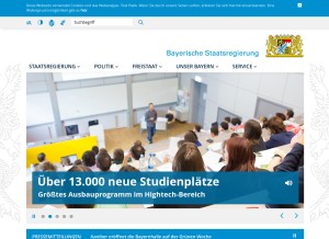 How bayern.de looks like on a tablet such as an iPad.