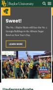 How baylor.edu looks like on a mobile device such as an iPhone.