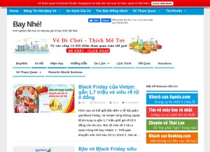How baynhe.vn looks like on a tablet such as an iPad.