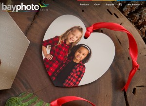 How bayphoto.com looks like on a tablet such as an iPad.