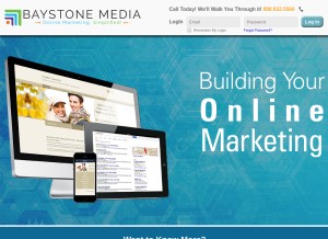 How baystonemedia.com looks like on a tablet such as an iPad.