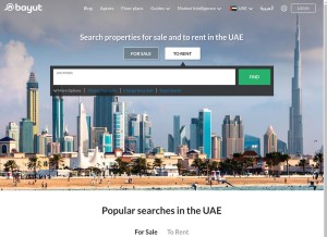 How bayut.com looks like on a tablet such as an iPad.