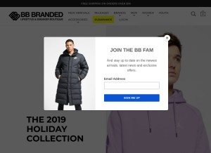 How bbbranded.com looks like on a tablet such as an iPad.