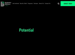How bbbs.org looks like on a tablet such as an iPad.