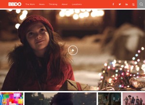 How bbdo.com looks like on a tablet such as an iPad.