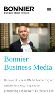 How bbmbonnier.se looks like on a mobile device such as an iPhone.