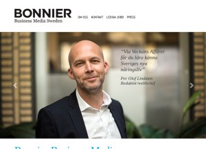 How bbmbonnier.se looks like on a tablet such as an iPad.