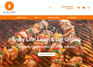 How bbqgrillacademy.com looks like on a tablet such as an iPad.