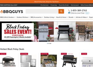 How bbqguys.com looks like on a tablet such as an iPad.